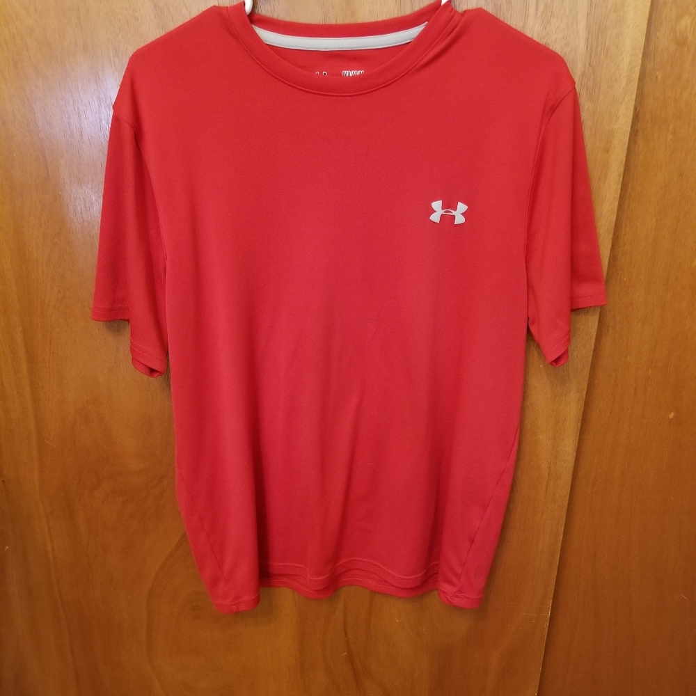 Under Armour HeatGear Mens Performance T-Shirt Red